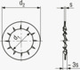 BN 4881 Serrated lock washers type J, internal serrations