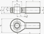 BN 34 Durbal BEM Hochleistungs-Gelenkköpfe mit integriertem Gleitlager, Aussengewinde Rechtsgewinde
