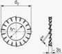 BN 781 Serrated lock washers type A, external serrations