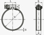 BN 1367 MIKALOR ASFA-L Colliers de serrage avec vis sans fin pour moyenne pression