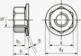 BN 80175 Twolok® CS Ecrous hexagonaux combinés avec rondelle élastique conique imperdable
