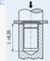BN 20606 PEM® CSS/CSOS 薄頭壓鉚螺柱 用於盲孔安裝, 用於金屬材料