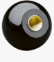 BN 20532 ELESA® PLX.B Plain spherical knobs with brass boss, tapped blind hole
