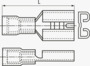 BN 22512 Nasouvací ploché<SR>konektory s PVC izolací