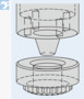 BN 28616 PEM® ReelFast® SMTKFE Separadores insertables con agujero pasante, sin parche adhesivo, en riel para circuitos impresos