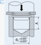BN 20630 PEM® AC Presmøtrikker bevægelig, med UNF-gevind, til metalliske materialer