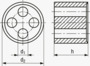 BN 22121 JACOB® Sealing inserts for installation of several cables for series PERFECT with metric thread