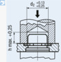 BN 26595 PEM® FE/FEO Tuercas de seguridad de montaje a presión miniatura para metales