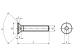 Technical drawing with dimensions of 