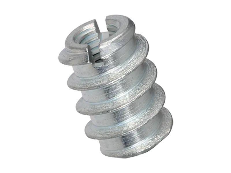 Produktbild av Rampa® B - Self-cutting thread inserts without head, with slot, with continuous internal thread, for softwood