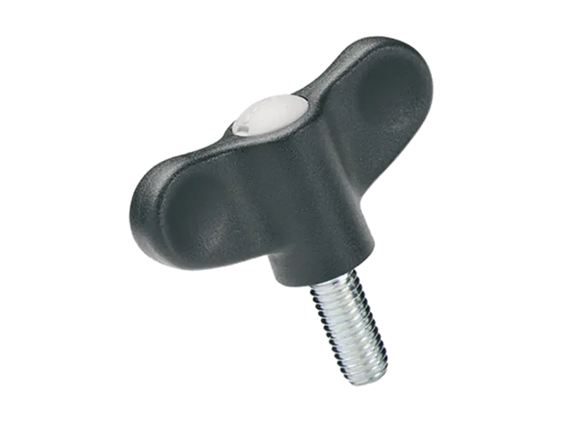 Produktbild von ELESA® Ergostyle EWN.p - Flügelschrauben mit Gewindebolzen Stahl verzinkt