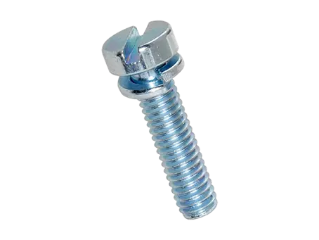 Image du produit de Vis combinées à tête cylindrique à fente et rondelle ressort ~DIN 127 B