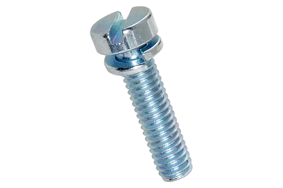 BN 375 | Vis combinées à tête cylindrique à fente et rondelle ressort ~DIN 127 B