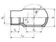 含尺寸的技術圖：Banjo配件