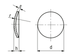 Dessin technique avec dimensions de Rondelles de fermeture