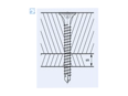 Montageabbildung für Senkkopf-Schnellbaubohrschrauben mit Feingewinde und Kreuzschlitz Phillips Form H