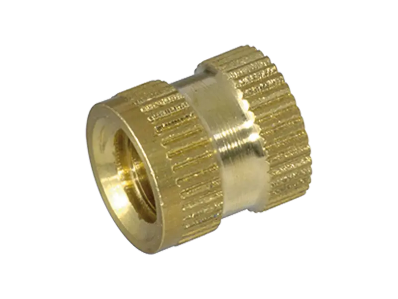 Image du produit de D - Douilles filetées à insérer forme D moletées avec épaulement, avec filetage traversant, pour les thermo- et duroplastiques