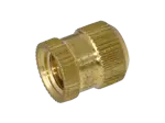 Product image of Q - Threaded inserts for insertion form Q knurled without shoulder, with threaded blind hole, for thermoplastics and thermosets