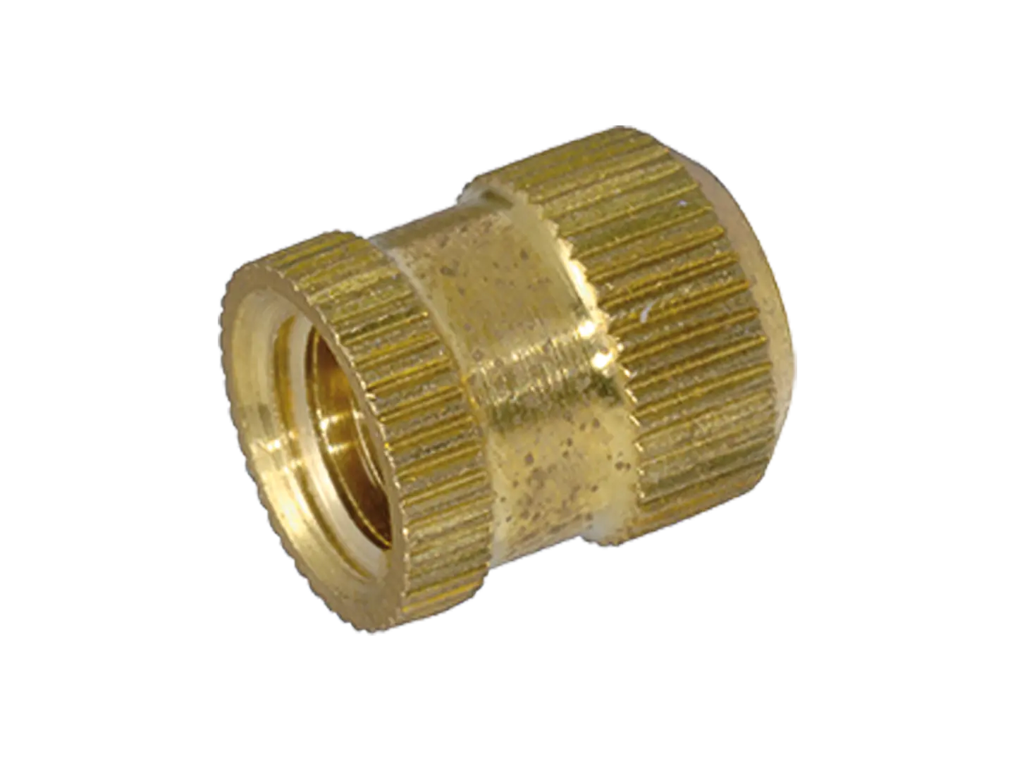 BN 1044 | Threaded inserts for insertion form Q knurled without shoulder, with threaded blind hole, for thermoplastics and thermosets