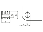 Technical drawing with dimensions of BancLok® MV 812-815