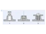 Assembly illustration for BancLok® R 841 - Press-in threaded inserts with expansion anchoring without head, with cross knurling, for thermosets