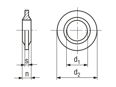 Disegno tecnico con quote di Anelli di sicurezza e tenuta