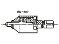 Dibujo técnico con dimensiones de Ensat® 620 - Rodamiento de bolas para herramienta de montaje tipo 620