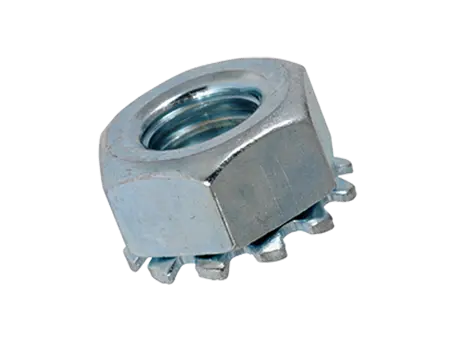 Product image of Hex nuts with captive tooth lock washer