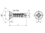 Technical drawing with dimensions of ecosyn® drill P