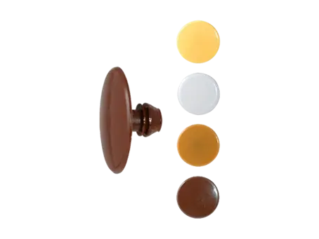 產品圖片：扁圓頭扣蓋,用於內六角穴螺絲 for hex sockets