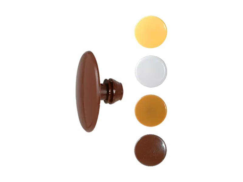 產品圖片：扁圓頭扣蓋,用於內六角穴螺絲 for hex sockets