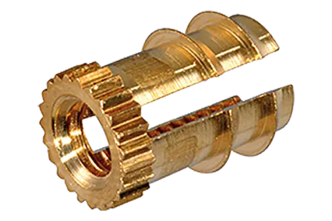 Threaded Inserts for Press-In with Expansion Anchoring for Wooden and Soft Plastic Materials