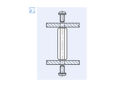 Assembly illustration for Hex stand-offs with internal thread on both sides