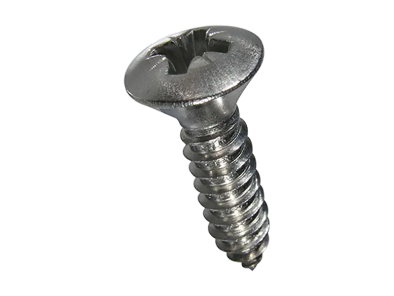 Image du produit de Vis à tôle à tête fraisée bombée avec empreinte cruciforme Pozidriv forme Z et à bout pointu forme C