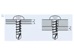 Illustrazione di montaggio per ecosyn® drill N1 - Viti autoperforanti a testa bombata con ottagono incassato