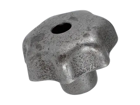 Produktbild von Sterngriffe Sandguss, entgratet und getrommelt bzw. sandgestrahlt DIN 6336 D mit Durchgangsgewinde