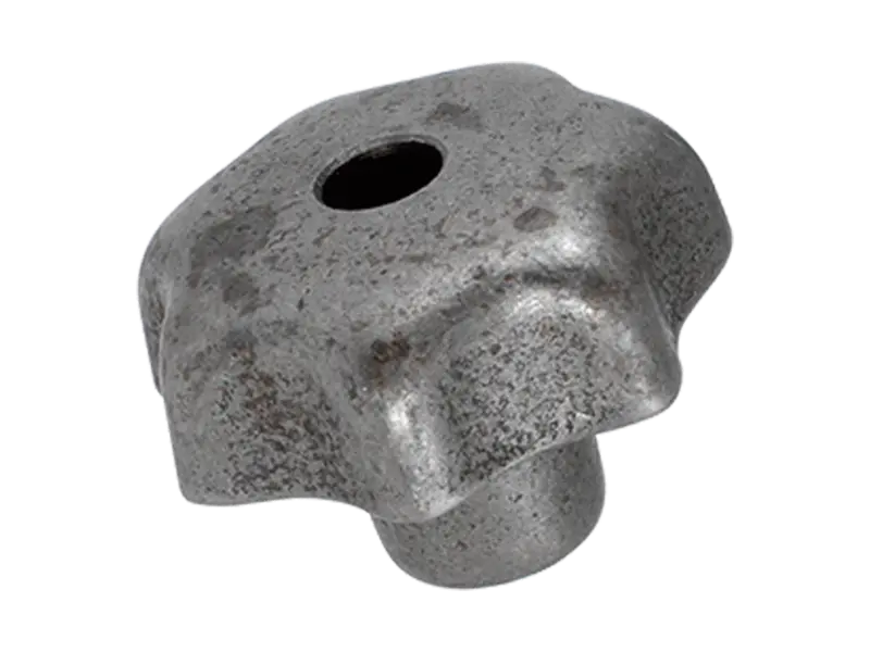 Produktbild von Sterngriffe Sandguss, entgratet und getrommelt bzw. sandgestrahlt DIN 6336 D mit Durchgangsgewinde