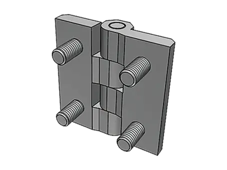 Produktbild von ELESA® CFM-p - Scharniere mit Gewindebolzen Stahl vernickelt