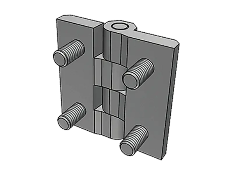 Produktbild von ELESA® CFM-p - Scharniere mit Gewindebolzen Stahl vernickelt