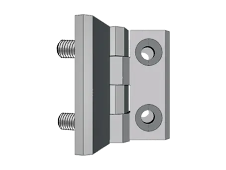 Product image of ELESA® CFM-p-SH - Hinges with threaded studs, steel nickel plated and pass-through holes for countersunk head screws
