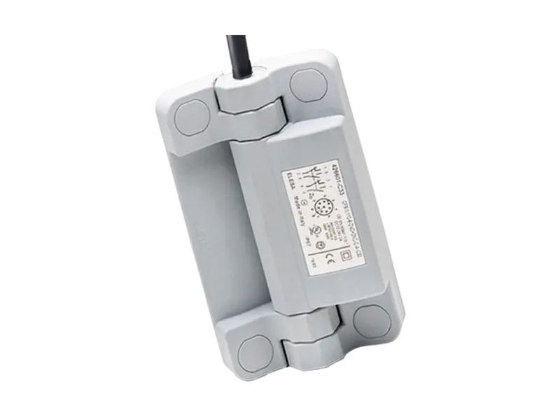 Immagine del prodotto ELESA® CFSW-F-A - Cerniere con interruttore di sicurezza integrato cavo lunghezza 2 o 5 m, 8 conduttori, uscita assiale superiore