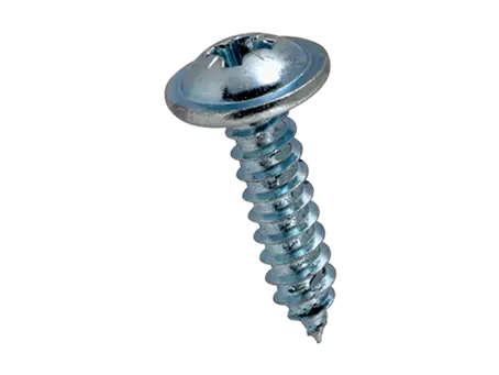 Image du produit de Vis à tôle à tête cylindrique bombée à embase avec empreinte cruciforme Pozidriv forme Z et à bout pointu forme C