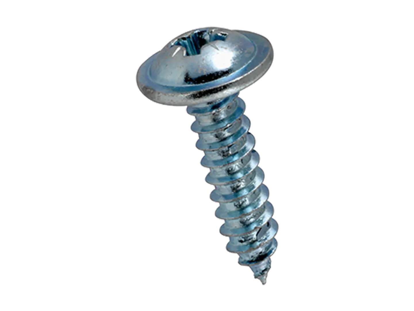 BN 14072 | Wkręty samogwintujące z łbem walcowym soczewkowym z kołnierzem walcowym z wgłębieniem krzyżowym Pozidriv typ Z i zakończeniem stożkowym typu C