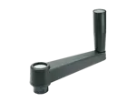 Product image of ELESA® MT. - Crank handles with revolving handle and black-oxide steel hub through hole H7