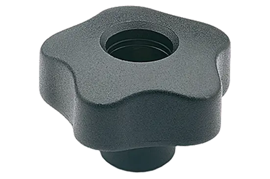 BN 14132 | Lobe knobs with brass boss and tapped through-hole