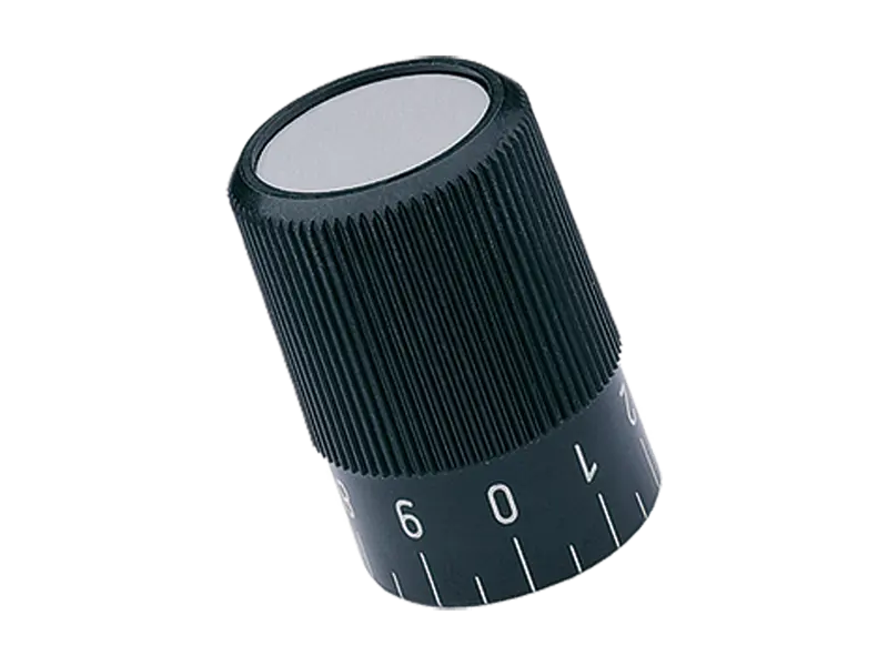 Produktbild von ELESA® IZP+GS - Drehknöpfe mit Präzisionsskala gerändelt, mit Gradeinteilung 0, 1, 2...9, 20 Teilstriche