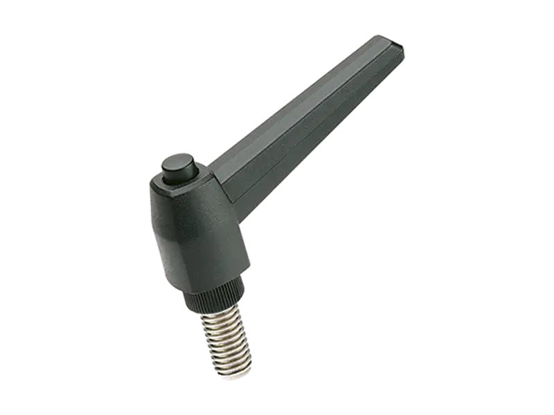Product image of ELESA® MRX-SST-p - Adjustable handles with retaining pin and threaded stud, stainless steel