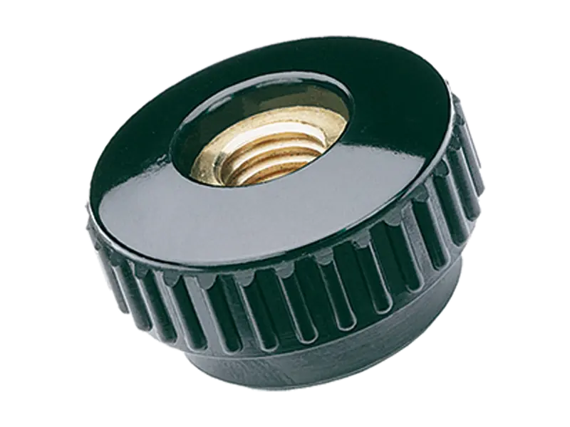 Immagine del prodotto ELESA® B.193 FP - Manopole zigrinate boccola in ottone con foro passante filettato