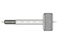 Disegno tecnico con quote di TUBTARA® MS3 - Mandrino con manopola girevole per attrezzi