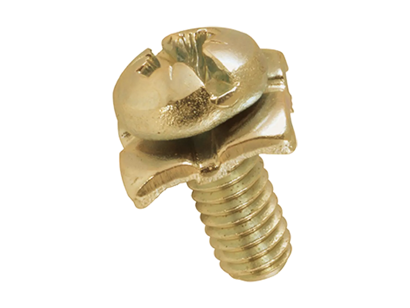 BN 14552 | Viti a testa cilindrica bombata «Freedriv» con impronta a croce Pozidriv forma Z, intaglio e piastrina serrafilo preassemblata